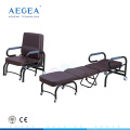 AG-AC009 pressed PVC artificial leather hospital recliner chair bed